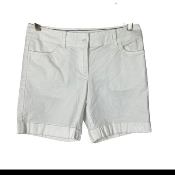 Tommy Hilfiger White Bermuda Shorts - Size 6 - Picture 1 of 5